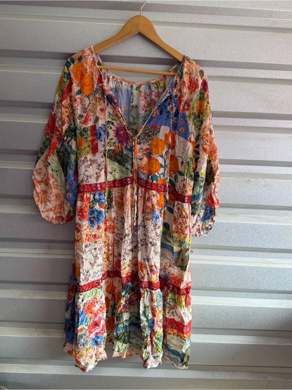 By Anthropologie Tiered Puff-Sleeve Dress